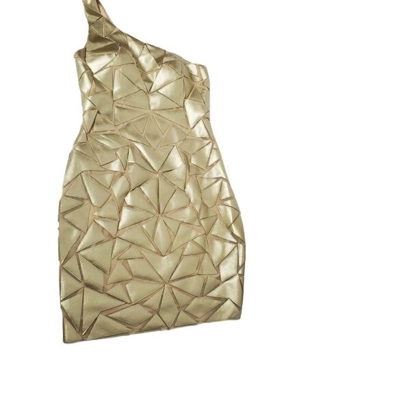 Aidan Mattox Geometric Applique Tulle Sheath Dress - Picture 6 of 14